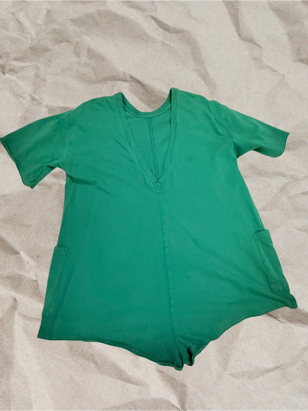FP Movement Free People Hot Shot Tee Romper Green XS Oversized One Piece - Picture 2 of 4